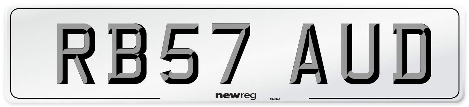 RB57 AUD Number Plate from New Reg